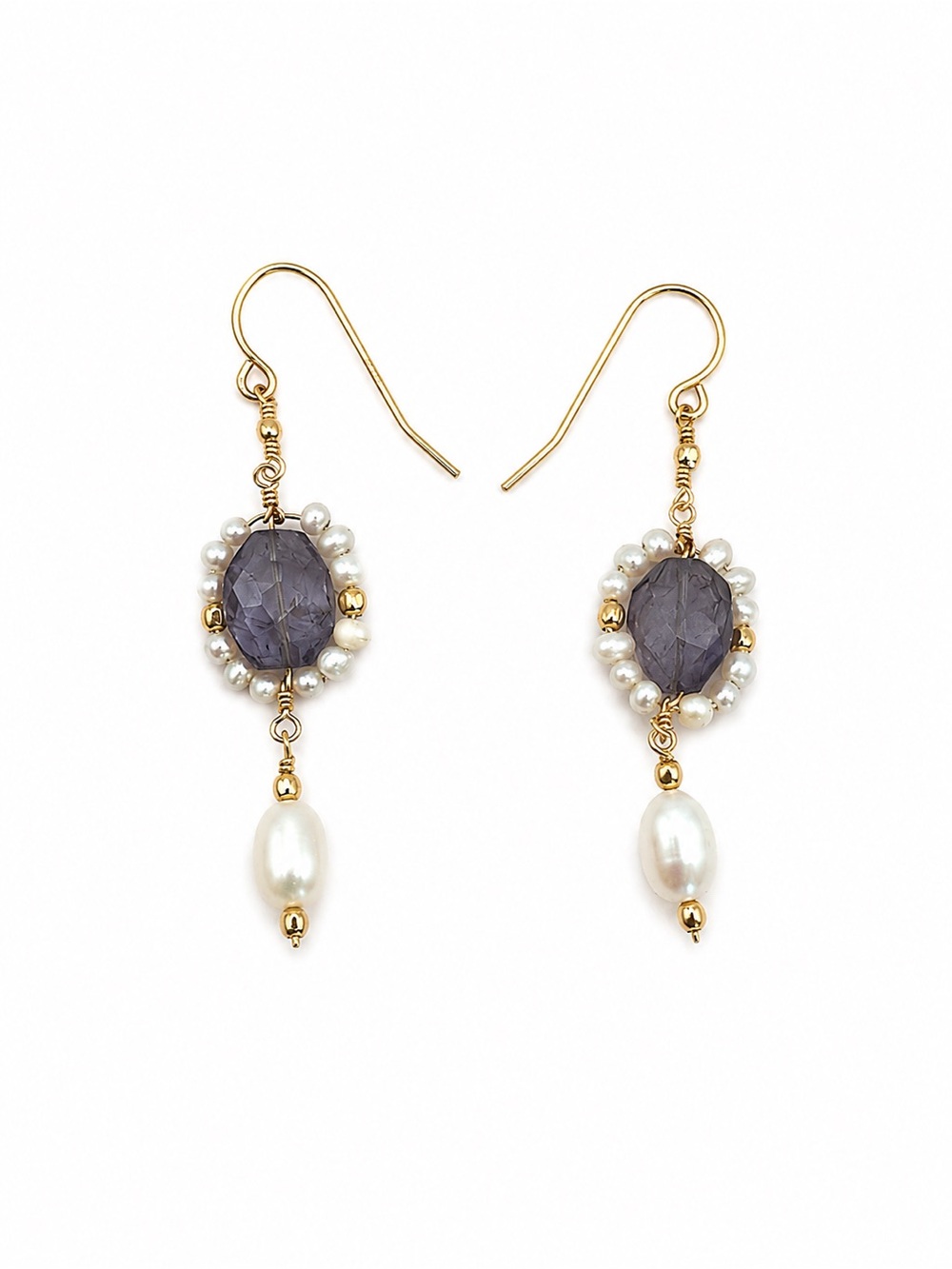 Stevie Pearl Tanzanite Earrings